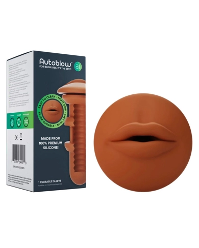 Autoblow A.I. replacement Silicone sleeve Mouth (Braun)