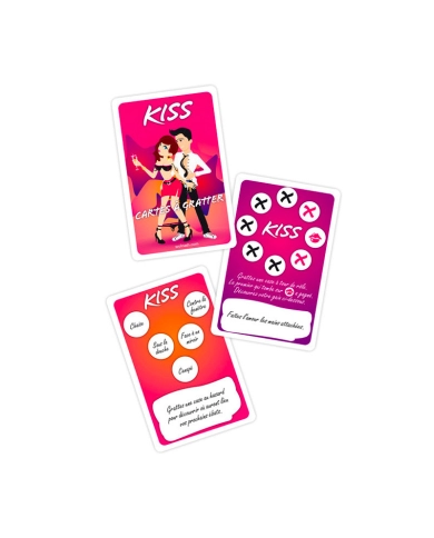 Scratch cards "Kiss" 6x (French) - Ozzé Scratch cards "Kiss" 6x (French) - Ozzé