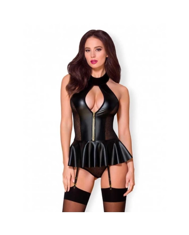 Sexy Corsage & String 859 (Schwarz) - Obsessive