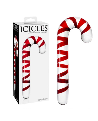 Dildo aus Glas Candy Cane - Icicles No. 59