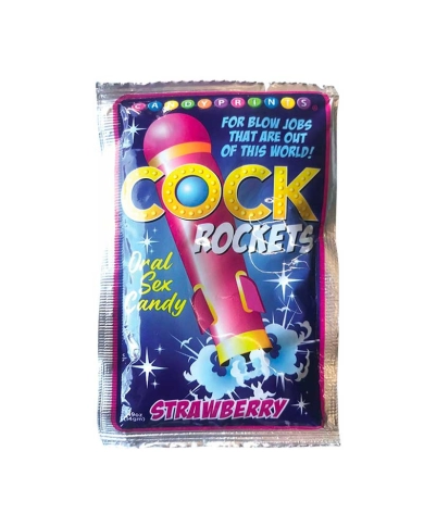 Caramelle schioccanti per il sesso orale (Fragola) - Caramelle stampate Cock Rockets