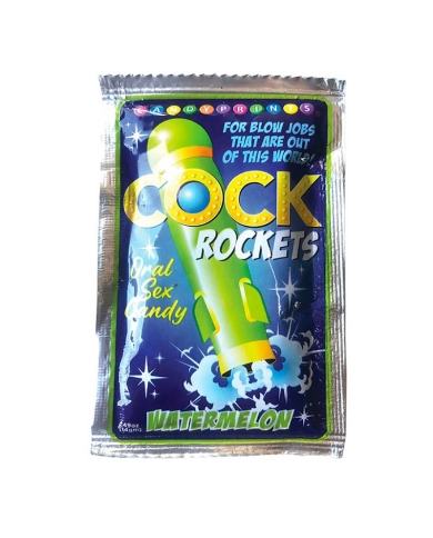 Prickelnde Bonbons für Oralsex (Wassermelone) - Candy Prints Cock Rockets
