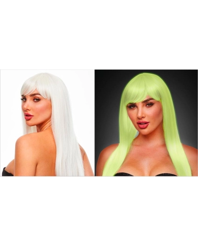 Fancy wigs (White & phosphorescent) - Amber