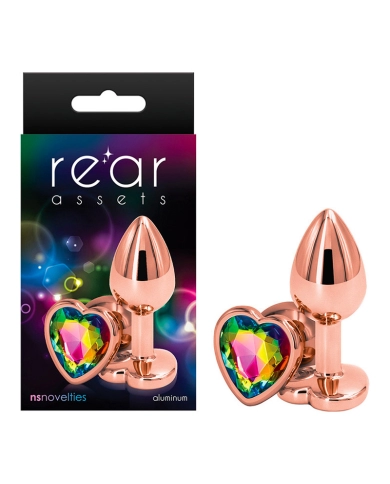 Plug anale Alu Rear Assets Heart Pink gold (S) - NS Novelties