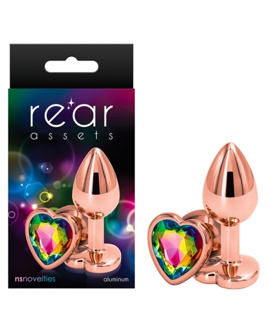 Plug anale Alu Rear Assets Heart Pink gold (M) - NS Novelties