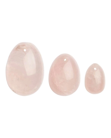 Uova di Yoni in pietra (quarzo rosa) - La Gemma