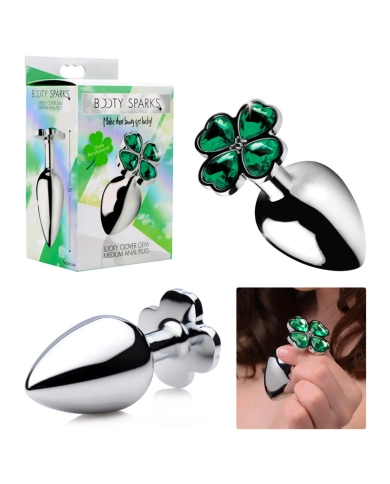 Aluminium Anal Plug mit Kleeblatt (M) Lucky Clover- Booty Sparks