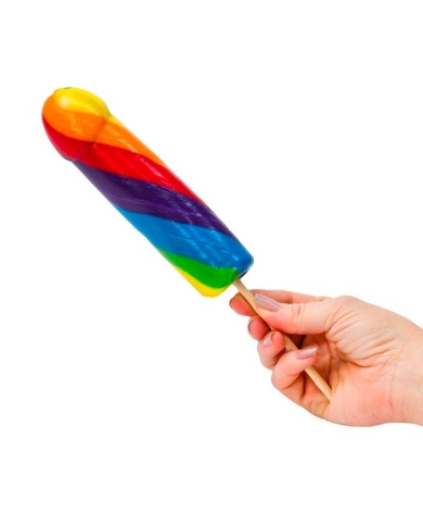 Giant lollipop in the shape of a penis - Rainbow Jumbo Cock Pop