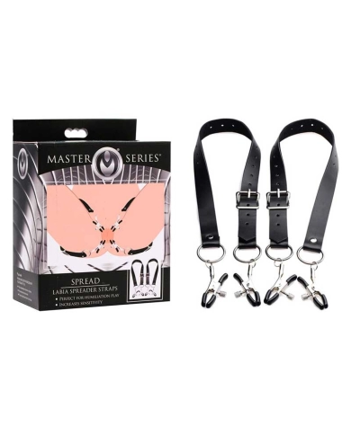 Spreader straps for vaginal lips - Master Series