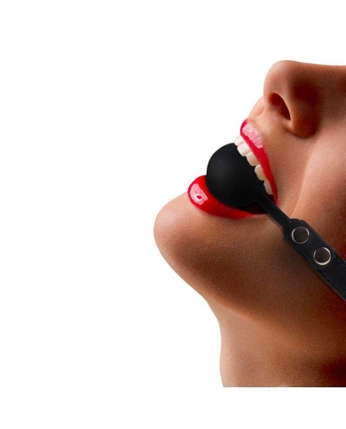 Ball Gag silicone Ø 4 cm Black - Ouch!