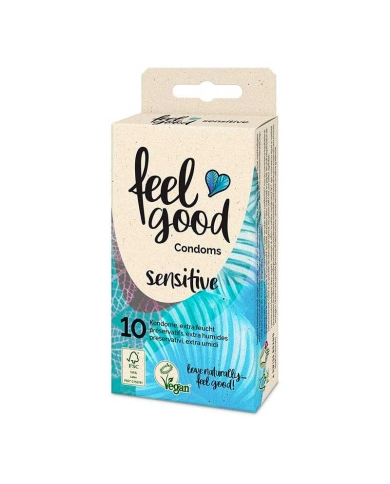 Extra geschmiert Kondome Vegan (10 Kondome) - Feelgood
