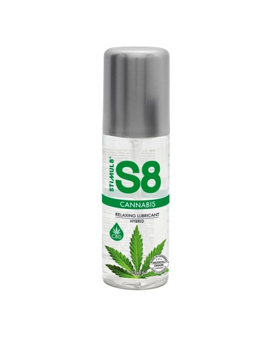 Lubrifiant Hybride (à base d'eau & silicone) - Stimul8 S8 Cannabis -125 ml 