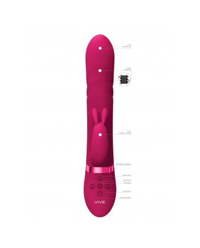 Vibromasseur rabbit avec perles vibrantes et rotatives Nari - Vive Vibromasseur rabbit avec perles vibrantes et rotatives Nari - Vive