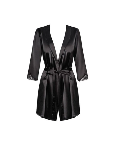 Satinia Bademantel & String (Schwarz) - Obsessive Satinia Bademantel & String (Schwarz) - Obsessive