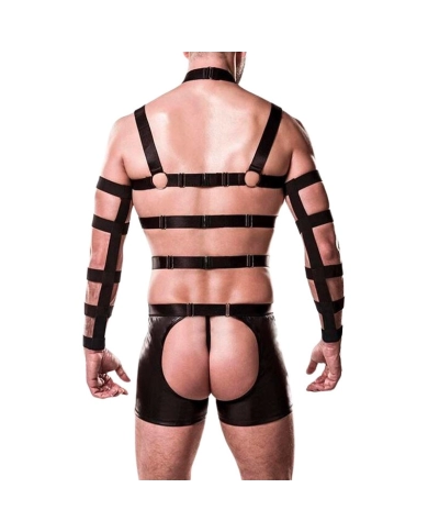 Harness set 20050 4 pieces (Black) - Grey Velvet Harness set 20050 4 pieces (Black) - Grey Velvet
