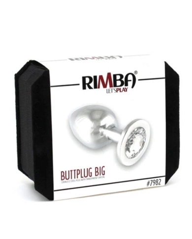 Plug anal en acier inoxydable avec cristal - Transparent Plug anal en acier inoxydable avec cristal - Transparent