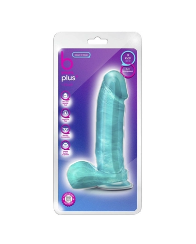 Dildo mit Saugnapf 18 cm (Blau) - Blush B Yours Plus Mount n' Moan Dildo mit Saugnapf 18 cm (Blau) - Blush B Yours Plus Mount n' Moan