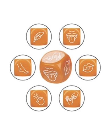 Jeu de dés coquins pour couple - CalExotics Naughty Bits Roll With It Jeu de dés coquins pour couple - CalExotics Naughty Bits Roll With It