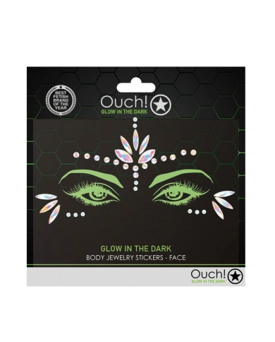 Fluorescent eye stickers - Ouch! Glow in the Dark Face Fluorescent eye stickers - Ouch! Glow in the Dark Face