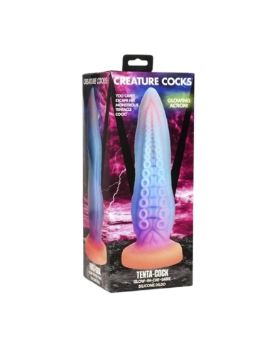 Gode phosphorescent 22 cm - Creature Cocks Tenta-Cock Gode phosphorescent 22 cm - Creature Cocks Tenta-Cock