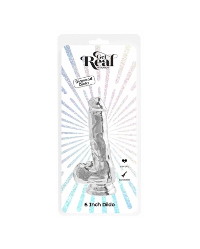 Dildo ultra-realistico con scroto 12,5 cm (trasparente) - Toyjoy Get Real 6 Dildo ultra-realistico con scroto 12,5 cm (trasparente) - Toyjoy Get Real 6