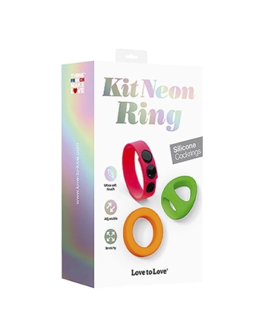 Kit di anelli per il pene (3 pezzi) - Anello Love to Love Neon Kit di anelli per il pene (3 pezzi) - Anello Love to Love Neon