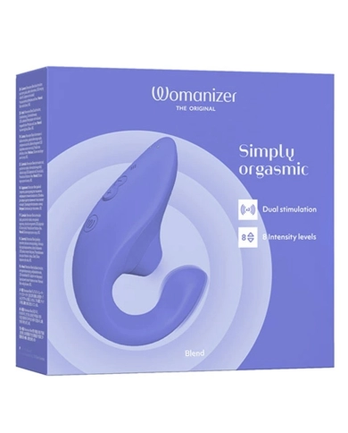 Klitoris- und G-Punkt-Stimulator - Womanizer Blend (Blau) Klitoris- und G-Punkt-Stimulator - Womanizer Blend (Blau)