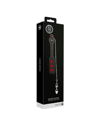 Paddle with anal plug - Hearts Paddle Ouch! Paddle with anal plug - Hearts Paddle Ouch!