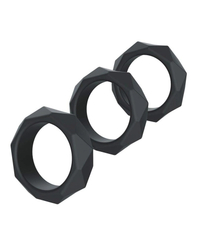 Confezione da 3 anelli per pene in silicone - Hidden Desire Extreme Confezione da 3 anelli per pene in silicone - Hidden Desire Extreme