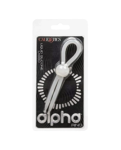 Anneau pénien lasso ajustable (blanc) - CalExotics Alpha Ring Anneau pénien lasso ajustable (blanc) - CalExotics Alpha Ring