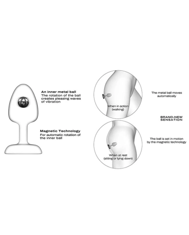 Anal plug with internal stimulating ball (L) - Dorcel Geisha Plug Infinite Anal plug with internal stimulating ball (L) - Dorcel Geisha Plug Infinite