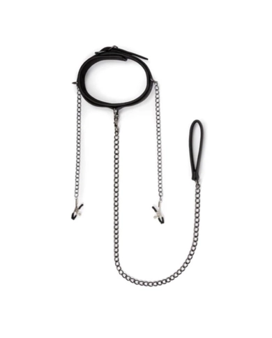BDSM kit (collar, leash and breast clamps) - EasyToys BDSM kit (collar, leash and breast clamps) - EasyToys