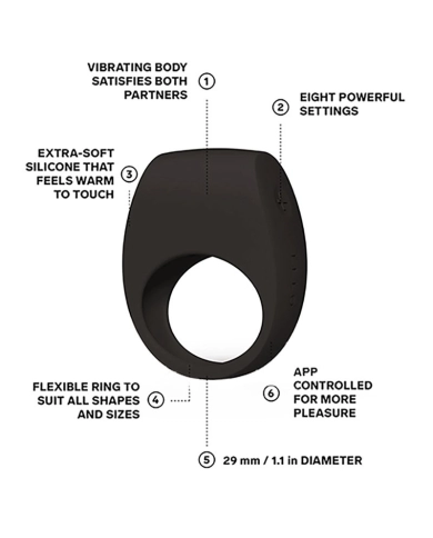 LELO Tor 3 vibrating penis ring - Black LELO Tor 3 vibrating penis ring - Black