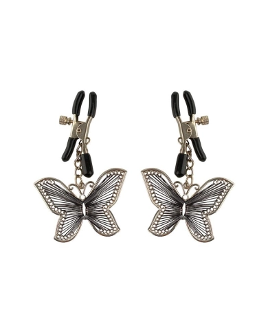 Breast clamps with decorative butterfly - Fetish Fantasy Breast clamps with decorative butterfly - Fetish Fantasy