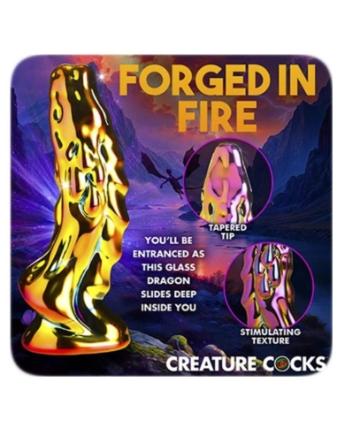 Dildo Dragon Glass 14.5 cm - Creature Cocks Dildo Dragon Glass 14.5 cm - Creature Cocks