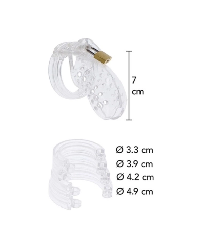 Acrylic chastity cage (transparent) - Hidden Desire