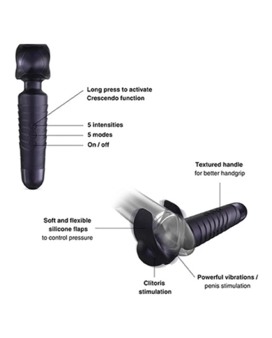 Bacchetta vibrante per masturbazione - MAN.WAND EVO (nero) Bacchetta vibrante per masturbazione - MAN.WAND EVO (nero)