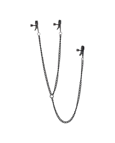 Pinza per seno e clitoride con catena (nero) - Blaze Deluxe Pinza per seno e clitoride con catena (nero) - Blaze Deluxe
