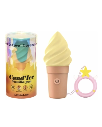 Stimolatore clitorideo a forma di ghiaccio - Cand'Ice Vanilla Pop Stimolatore clitorideo a forma di ghiaccio - Cand'Ice Vanilla Pop