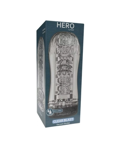 Hero Clear Blast Vacuum Stroker Masturbator - ToyJoy Hero Clear Blast Vacuum Stroker Masturbator - ToyJoy