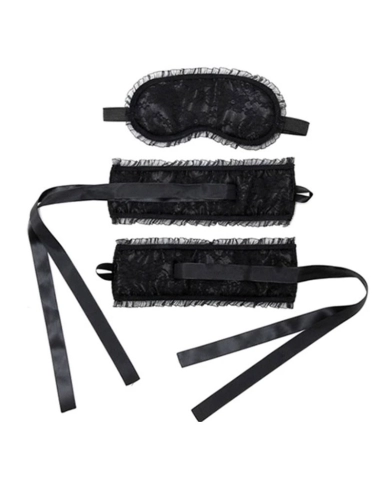 Manette e benda per gli occhi - Rimba Satin Bondage Set Manette e benda per gli occhi - Rimba Satin Bondage Set