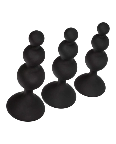 Anal Bead Set (Black) - CalExotics Silicone Beaded Anal Kit