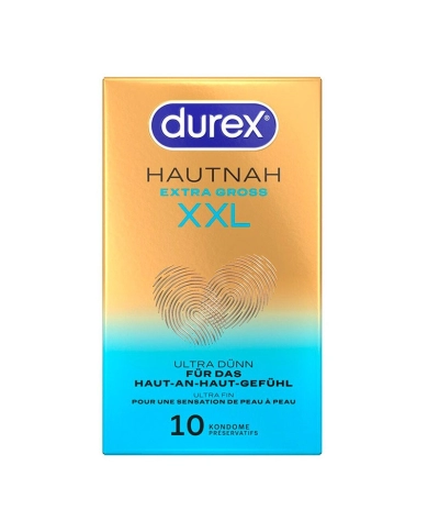 Preservativo taglia grande (10 pezzi) - Durex Hautnah Extra Gross XXL Preservativo taglia grande (10 pezzi) - Durex Hautnah Extra Gross XXL