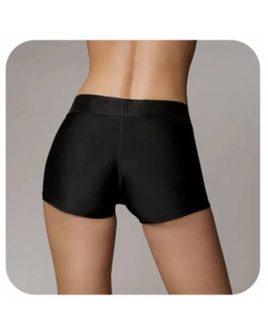 Harnais lingerie Ouch! Vibrating Strap-on Boxer - Noir Harnais lingerie Ouch! Vibrating Strap-on Boxer - Noir