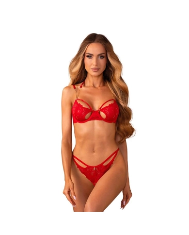Set sexy aperto Matildea 2 pezzi (rosso) - Obsessive Set sexy aperto Matildea 2 pezzi (rosso) - Obsessive