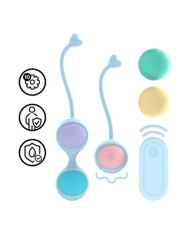 Kit Loveline Kegel - 1 pallina vibrante telecomandata + 4 palline con peso