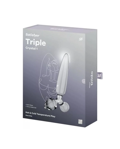 Glasdildo Satisfyer Triple Crystal 1
