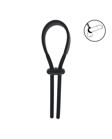 Anneau pénien ajustable Levelz Wide Lasso - Noir