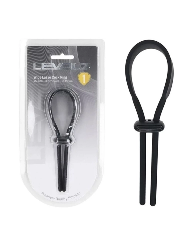 Anneau pénien ajustable Levelz Wide Lasso - Noir