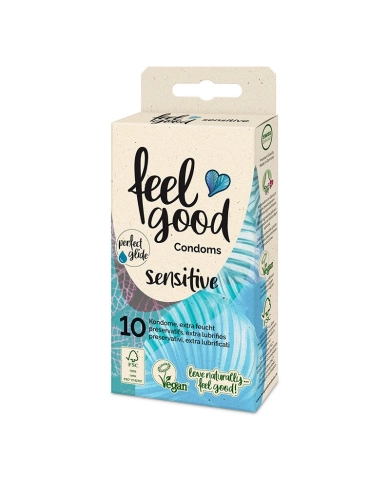 Vegan extra lubricated Condoms (10 Condoms) - Feelgood